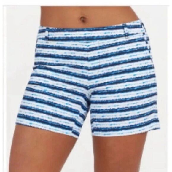 NWT Spanx Sunshine Shorts -‎ 6", UPF 50+, Blue Painted Stripe, Size XL - Picture 5 of 5